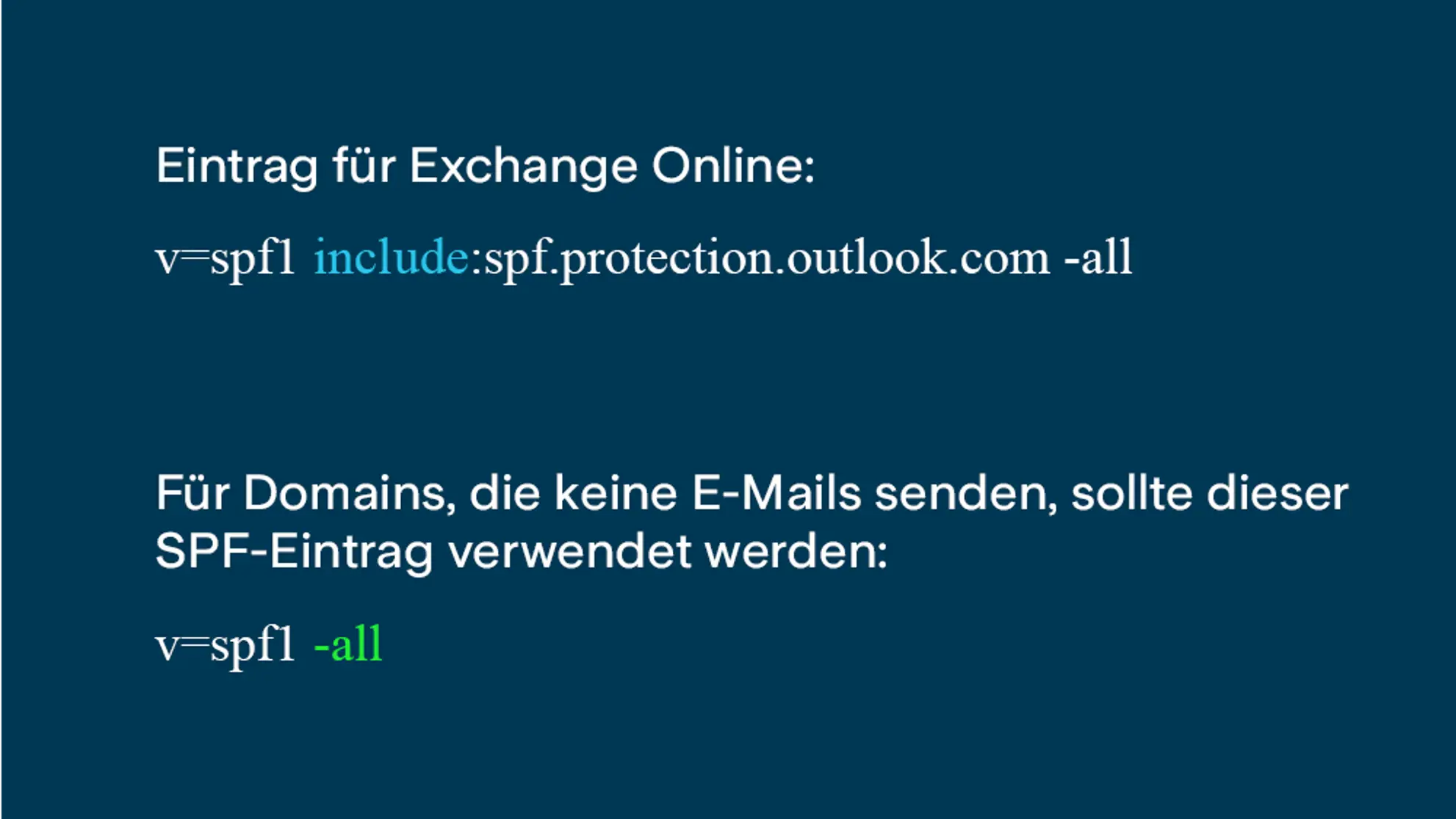 E Mail Sicherheit SPF Code